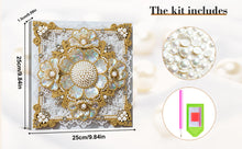 Load image into Gallery viewer, DIY Pearl Painting Kit 25x25CM Flower Framed Handmade Pearl Material Art Set Room Wall Decoration
