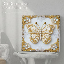 Load image into Gallery viewer, DIY Pearl Painting Kit 25x25CM Butterfly Framed Handmade Pearl Material Art Set Room Wall Decoration
