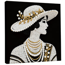 Load image into Gallery viewer, DIY Pearl Painting Kit 25x25CM Lady Framed Handmade Pearl Material Art Set Room Wall Decoration

