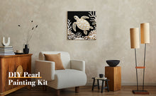 Load image into Gallery viewer, DIY Pearl Painting Kit 25x25CM Turtle Framed Handmade Pearl Material Art Set Room Wall Decoration
