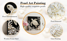 Load image into Gallery viewer, DIY Pearl Painting Kit 25x25CM Turtle Framed Handmade Pearl Material Art Set Room Wall Decoration
