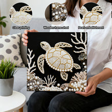 Load image into Gallery viewer, DIY Pearl Painting Kit 25x25CM Turtle Framed Handmade Pearl Material Art Set Room Wall Decoration
