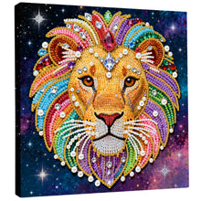 Load image into Gallery viewer, DIY Pearl Painting Kit 25x25CM Lion Framed Handmade Pearl Material Art Set Room Wall Decoration
