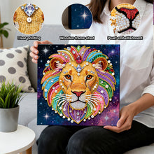 Load image into Gallery viewer, DIY Pearl Painting Kit 25x25CM Lion Framed Handmade Pearl Material Art Set Room Wall Decoration
