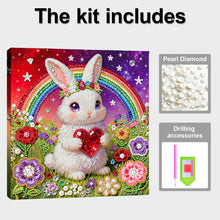 Load image into Gallery viewer, DIY Pearl Painting Kit 25x25CM Rabbit Framed Handmade Pearl Material Art Set Room Wall Decoration
