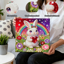 Load image into Gallery viewer, DIY Pearl Painting Kit 25x25CM Rabbit Framed Handmade Pearl Material Art Set Room Wall Decoration
