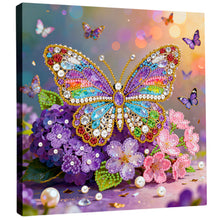 Load image into Gallery viewer, DIY Pearl Painting Kit 25x25CM Butterfly Framed Handmade Pearl Material Art Set Room Wall Decoration
