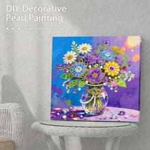 Load image into Gallery viewer, DIY Pearl Painting Kit 25x25CM Vase Framed Handmade Pearl Material Art Set Room Wall Decoration
