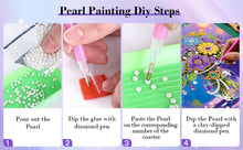 Load image into Gallery viewer, DIY Pearl Painting Kit 25x25CM Vase Framed Handmade Pearl Material Art Set Room Wall Decoration
