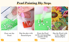 Load image into Gallery viewer, DIY Pearl Painting Kit 25x25CM Sunflower Framed Handmade Pearl Material Art Set Room Wall Decoration
