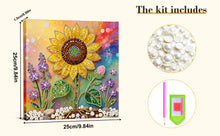 Load image into Gallery viewer, DIY Pearl Painting Kit 25x25CM Sunflower Framed Handmade Pearl Material Art Set Room Wall Decoration
