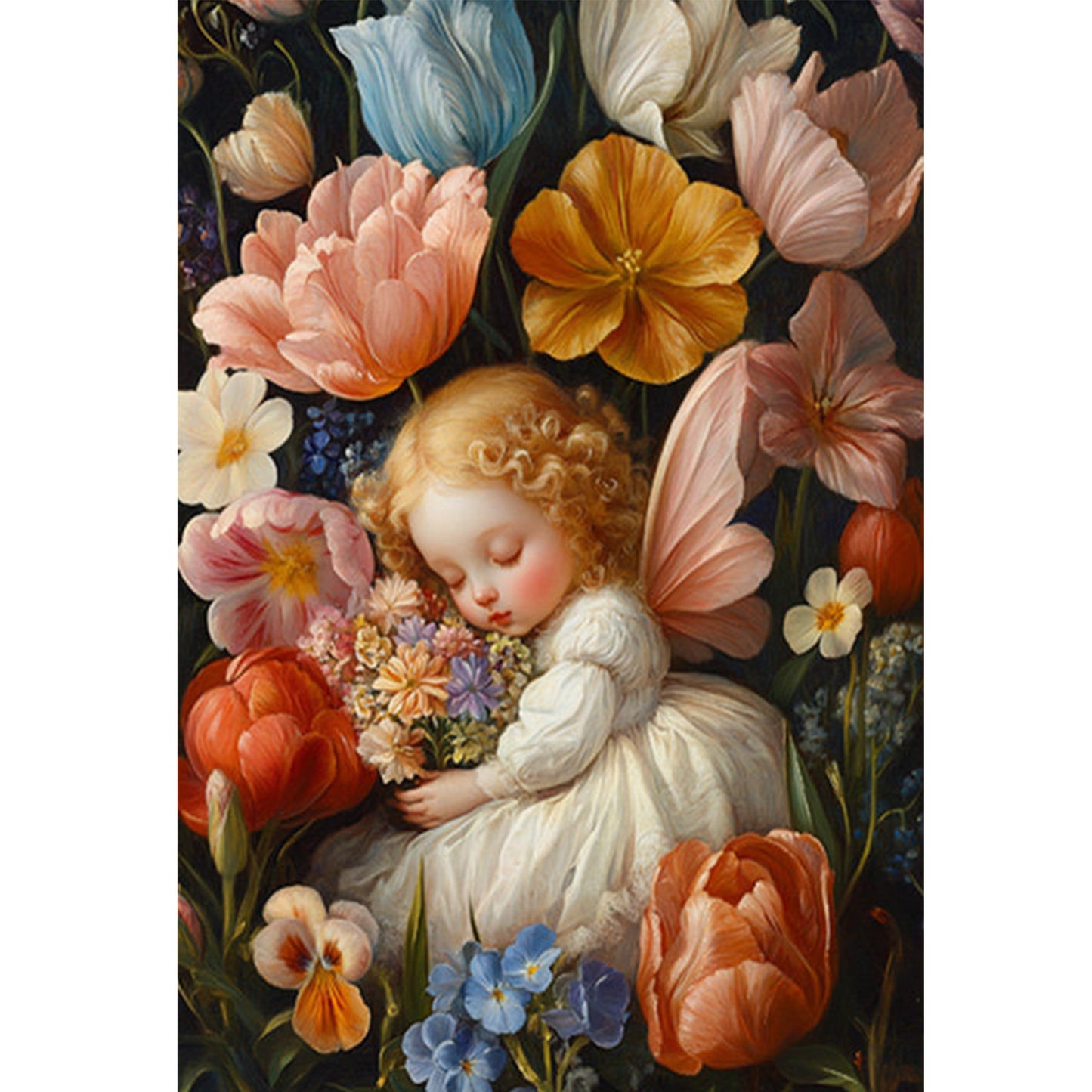 Angel'S Arrival - Full 11CT Stamped Cross Stitch 50x70CM - Mona Lisa