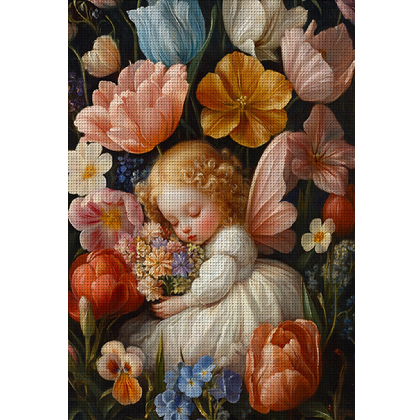Angel'S Arrival - Full 11CT Stamped Cross Stitch 50x70CM - Mona Lisa
