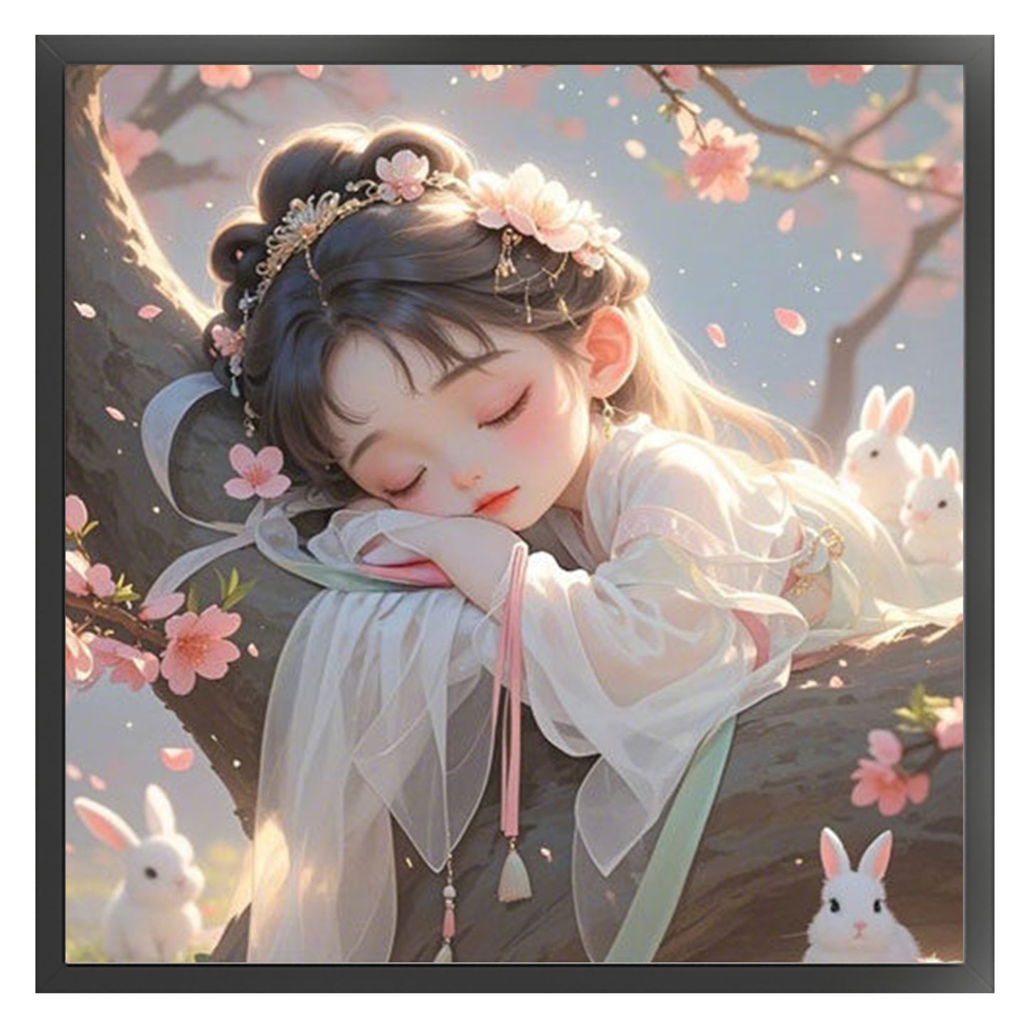 Ancient Style Young Lady - Full 11CT Stamped Cross Stitch 50x50CM - Mona Lisa