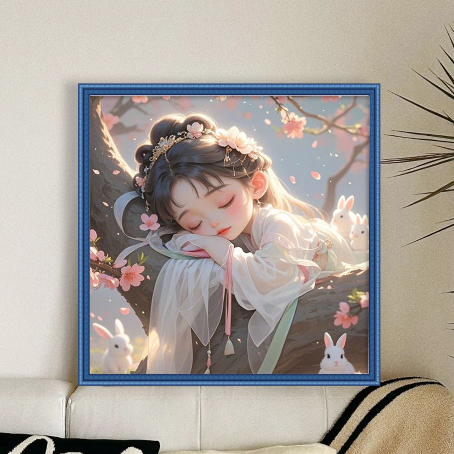 Ancient Style Young Lady - Full 11CT Stamped Cross Stitch 50x50CM - Mona Lisa