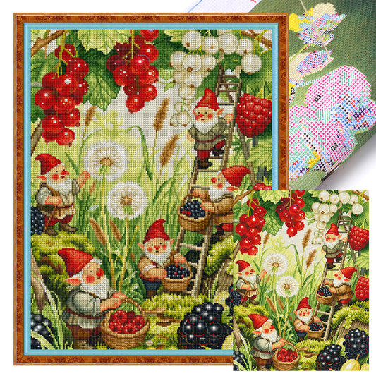 Dwarf Fairy Tale Romance - Full 11CT Stamped Cross Stitch 50x67CM - Mona Lisa