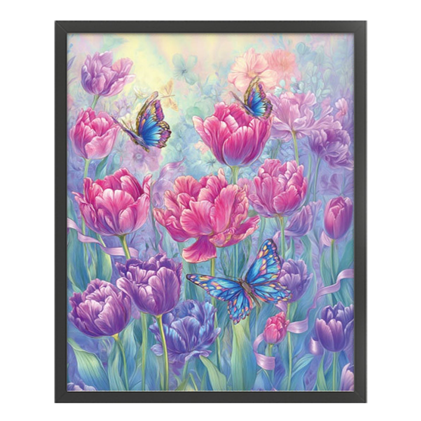 Dreamlike Tulip - Full 11CT Stamped Cross Stitch 52x65CM - Mona Lisa(36Colors)
