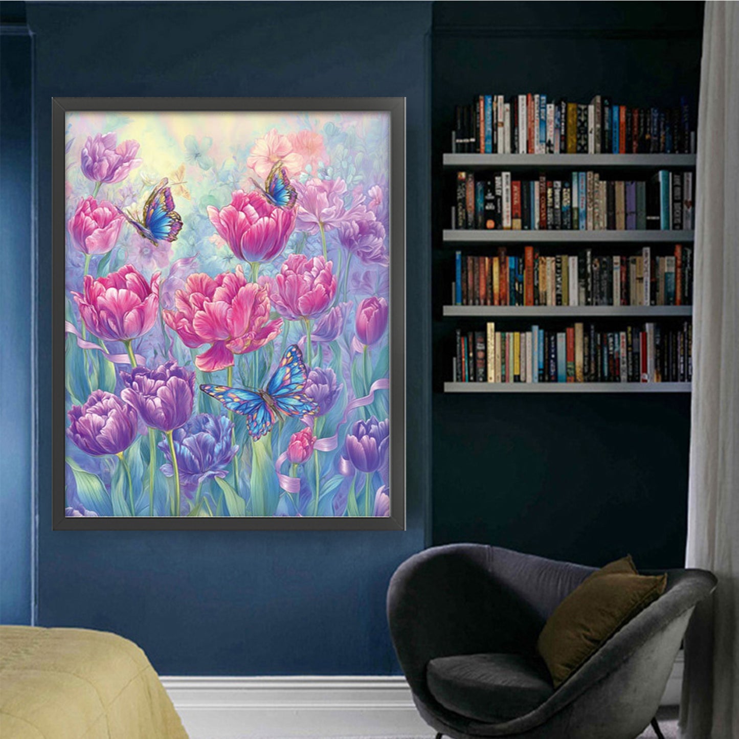 Dreamlike Tulip - Full 11CT Stamped Cross Stitch 52x65CM - Mona Lisa(36Colors)
