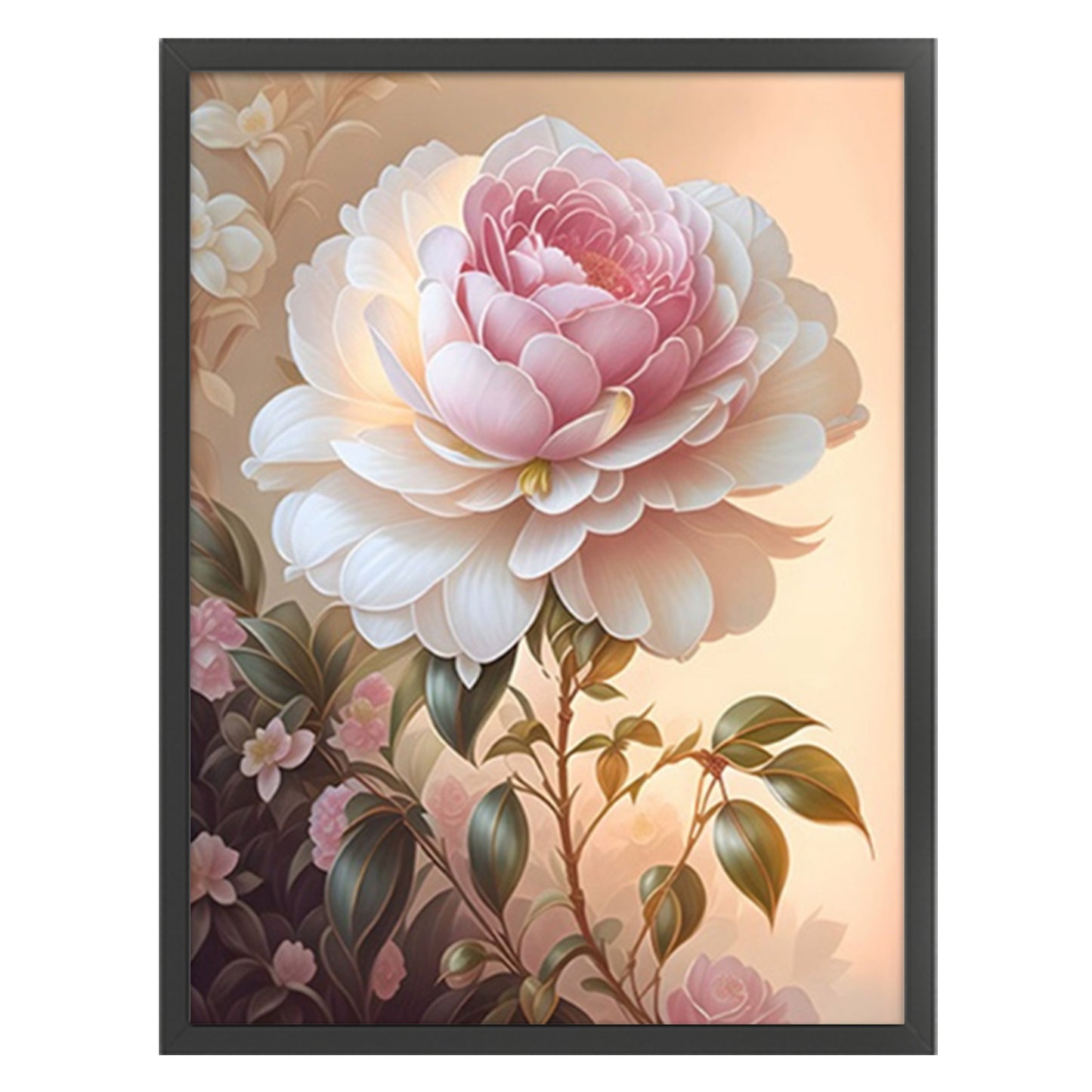 Camellia - Full 11CT Stamped Cross Stitch 55x70CM - Mona Lisa(42Colors)