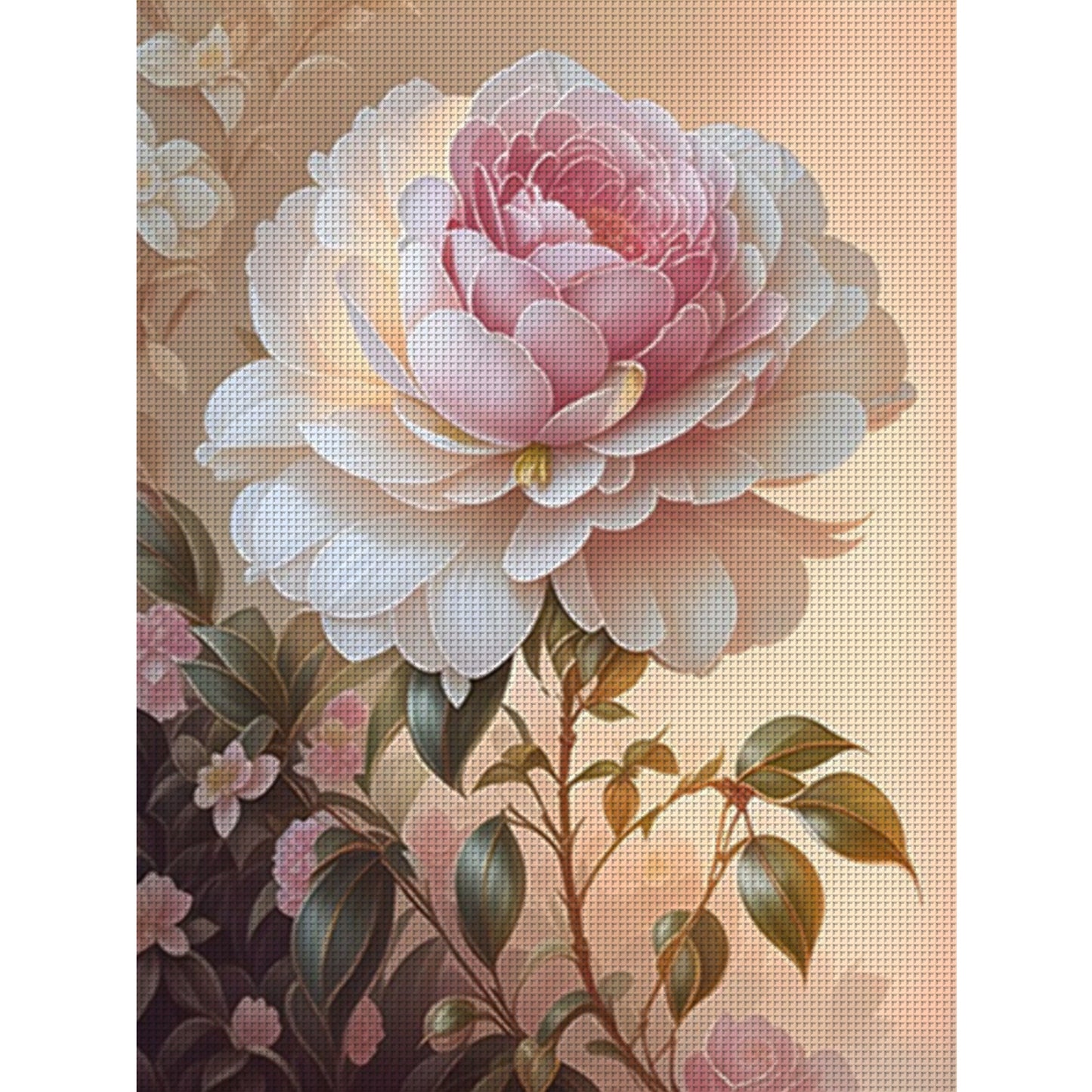 Camellia - Full 11CT Stamped Cross Stitch 55x70CM - Mona Lisa(42Colors)