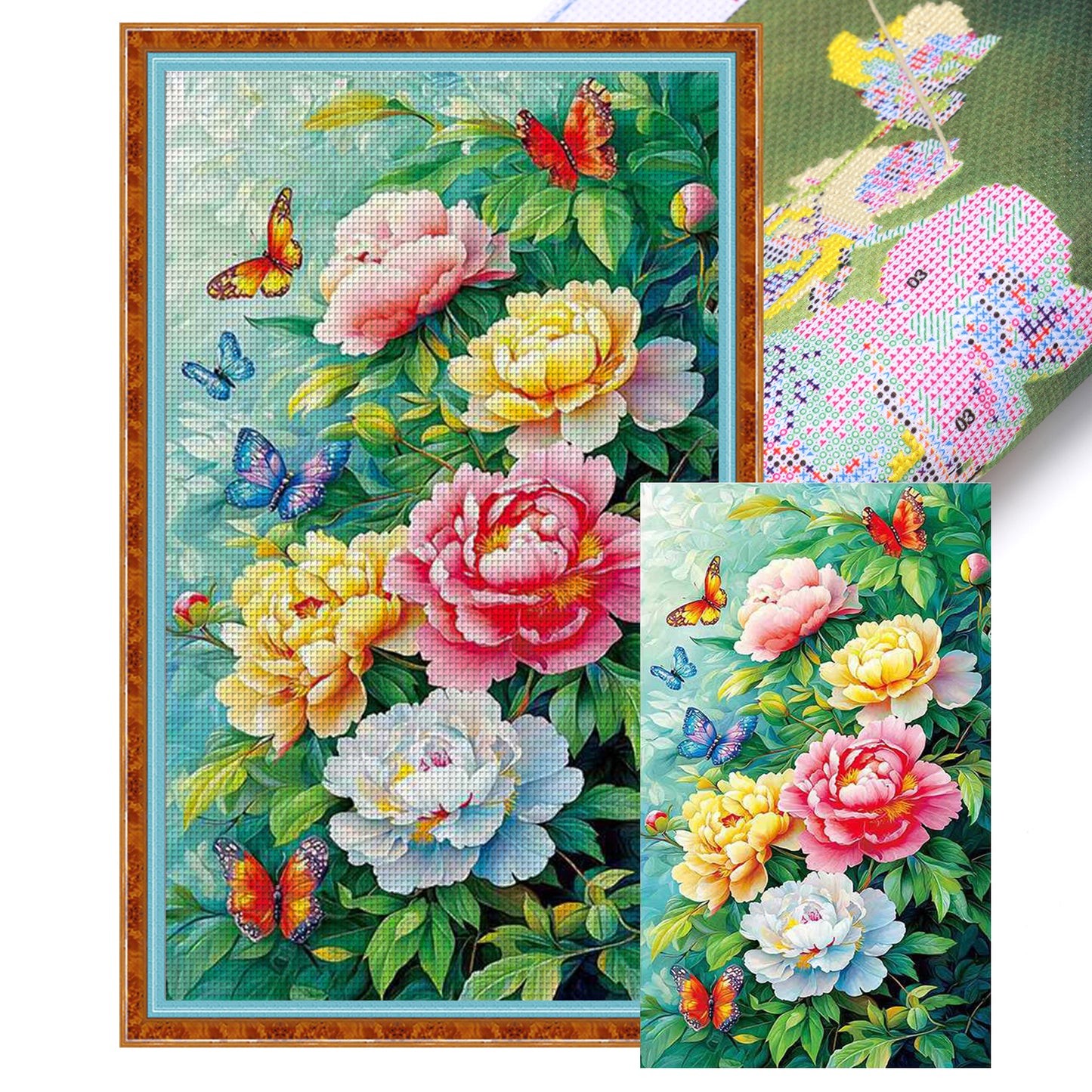 Vertical Elegant Beauty - Full 11CT Stamped Cross Stitch 70x115CM - Mona Lisa(60Colors)