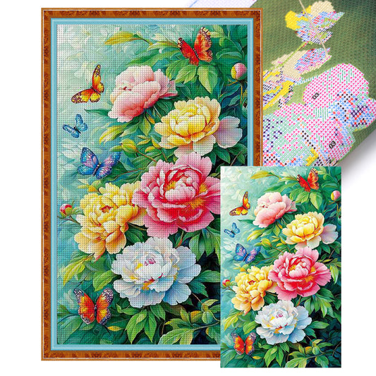 Vertical Elegant Beauty - Full 11CT Stamped Cross Stitch 70x115CM - Mona Lisa(60Colors)