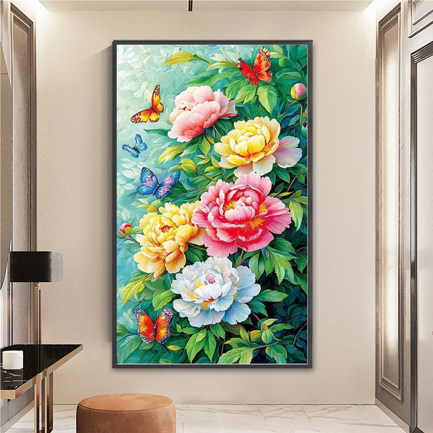 Vertical Elegant Beauty - Full 11CT Stamped Cross Stitch 70x115CM - Mona Lisa(60Colors)