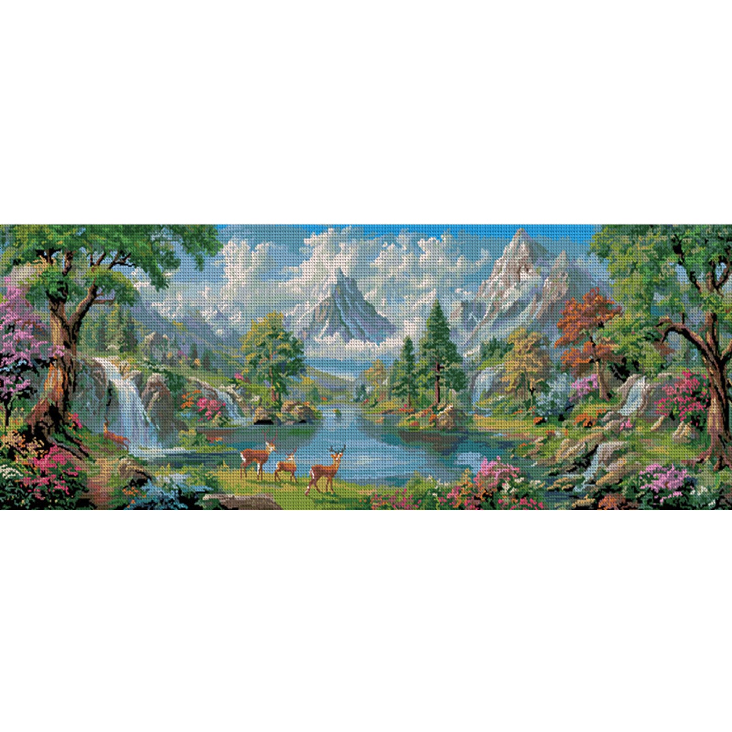 Vast Landscape - Full 11CT Stamped Cross Stitch 150x56CM - Mona Lisa(45Colors)