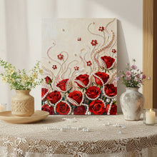 Load image into Gallery viewer, DIY Pearl Painting Kit 40x50CM Rose Framed Handmade Pearl Material Art Set Room Wall Decoration
