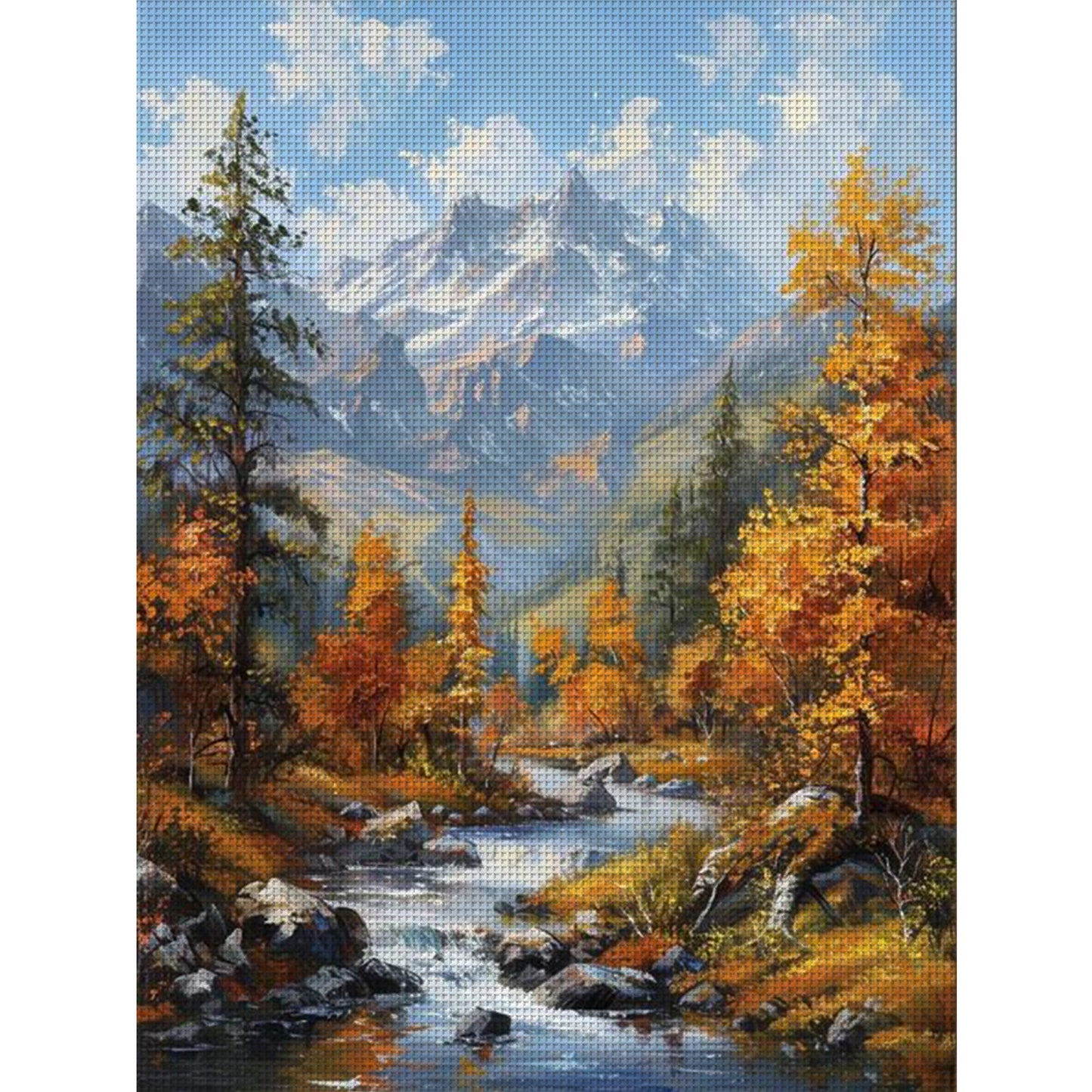 Autumn Scenery - Full 14CT Stamped Cross Stitch 45x60CM - Huacan