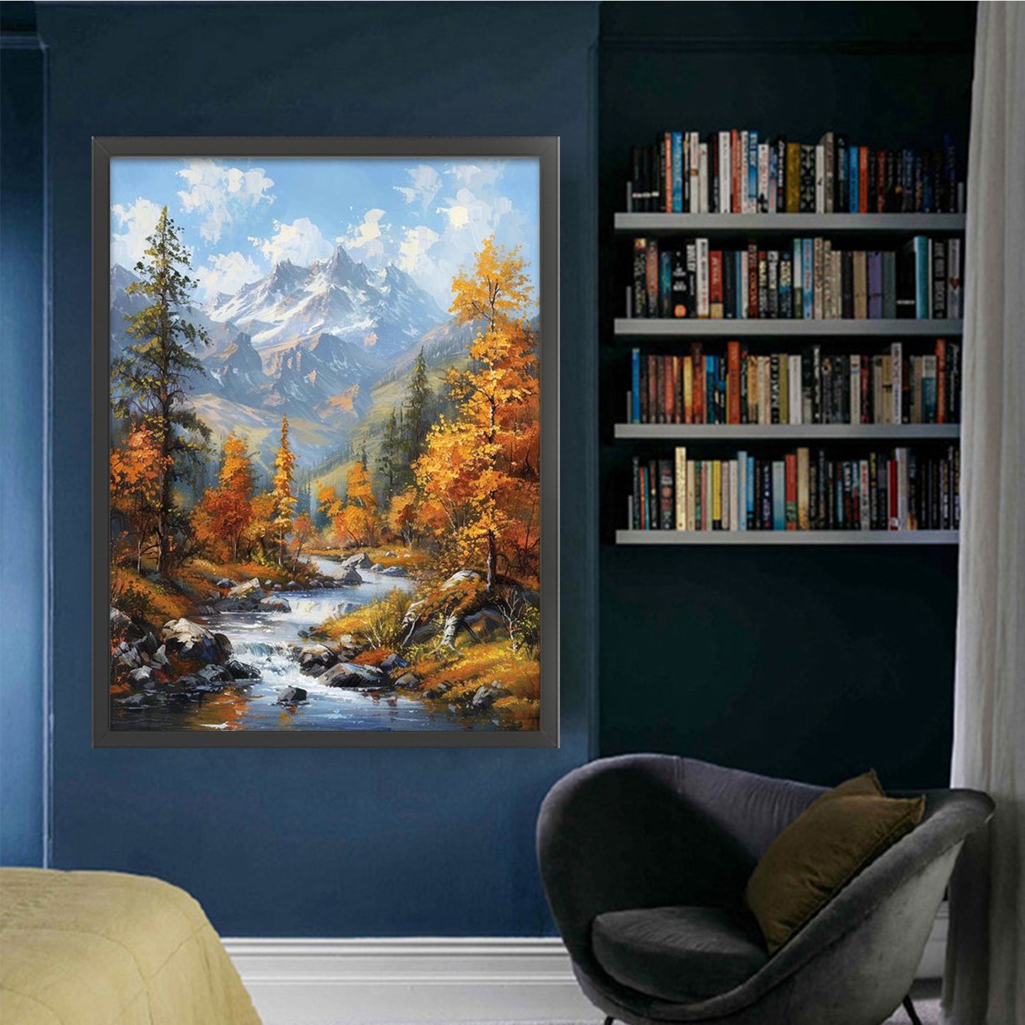 Autumn Scenery - Full 14CT Stamped Cross Stitch 45x60CM - Huacan
