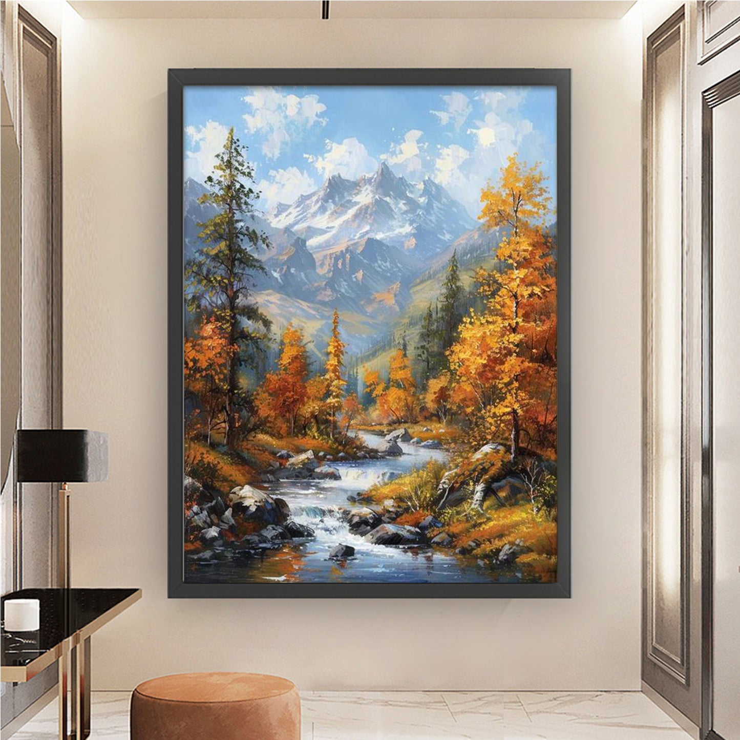 Autumn Scenery - Full 14CT Stamped Cross Stitch 45x60CM - Huacan