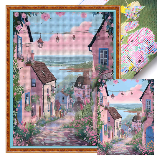Scenery - Full 14CT Stamped Cross Stitch 45x60CM - Huacan