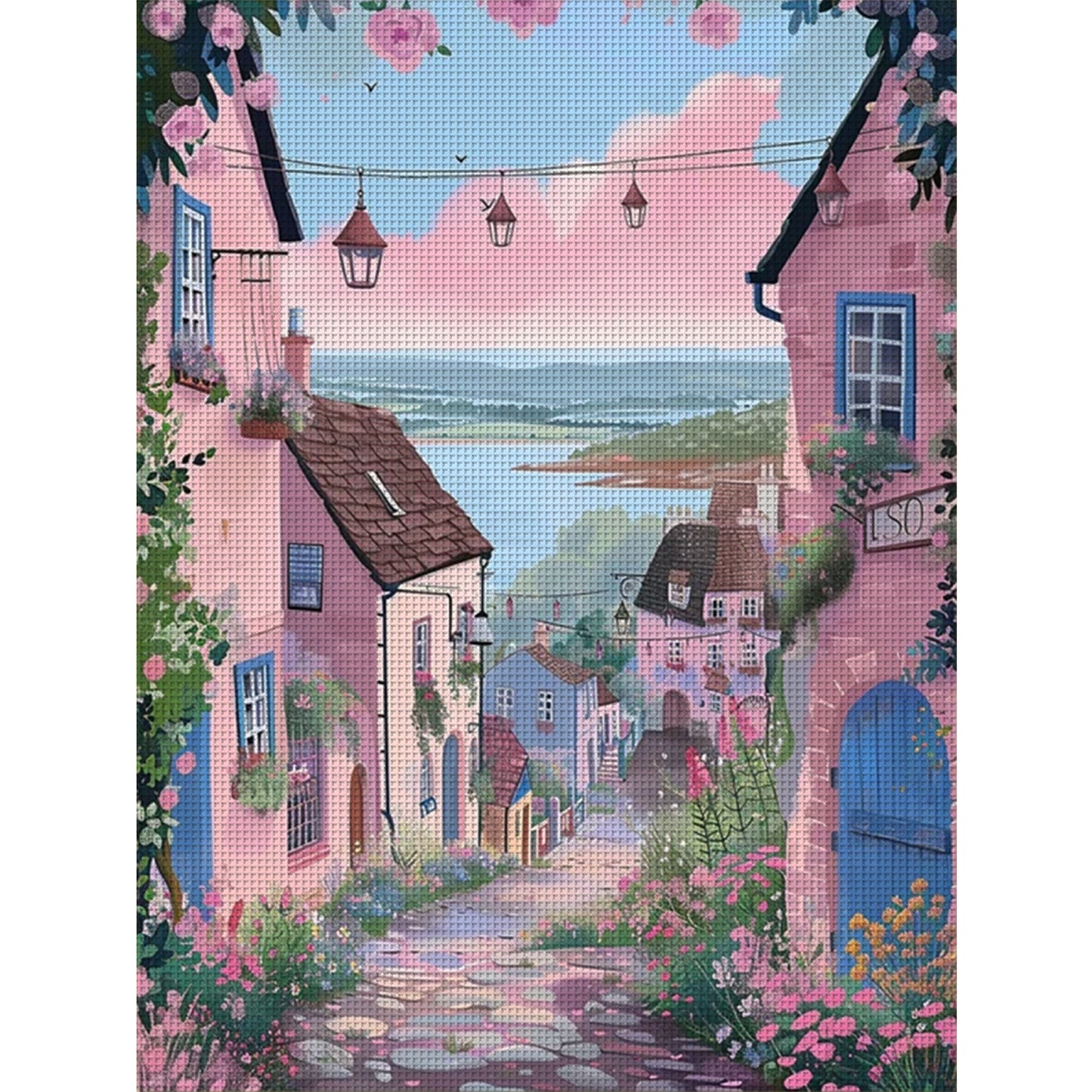 Scenery - Full 14CT Stamped Cross Stitch 45x60CM - Huacan