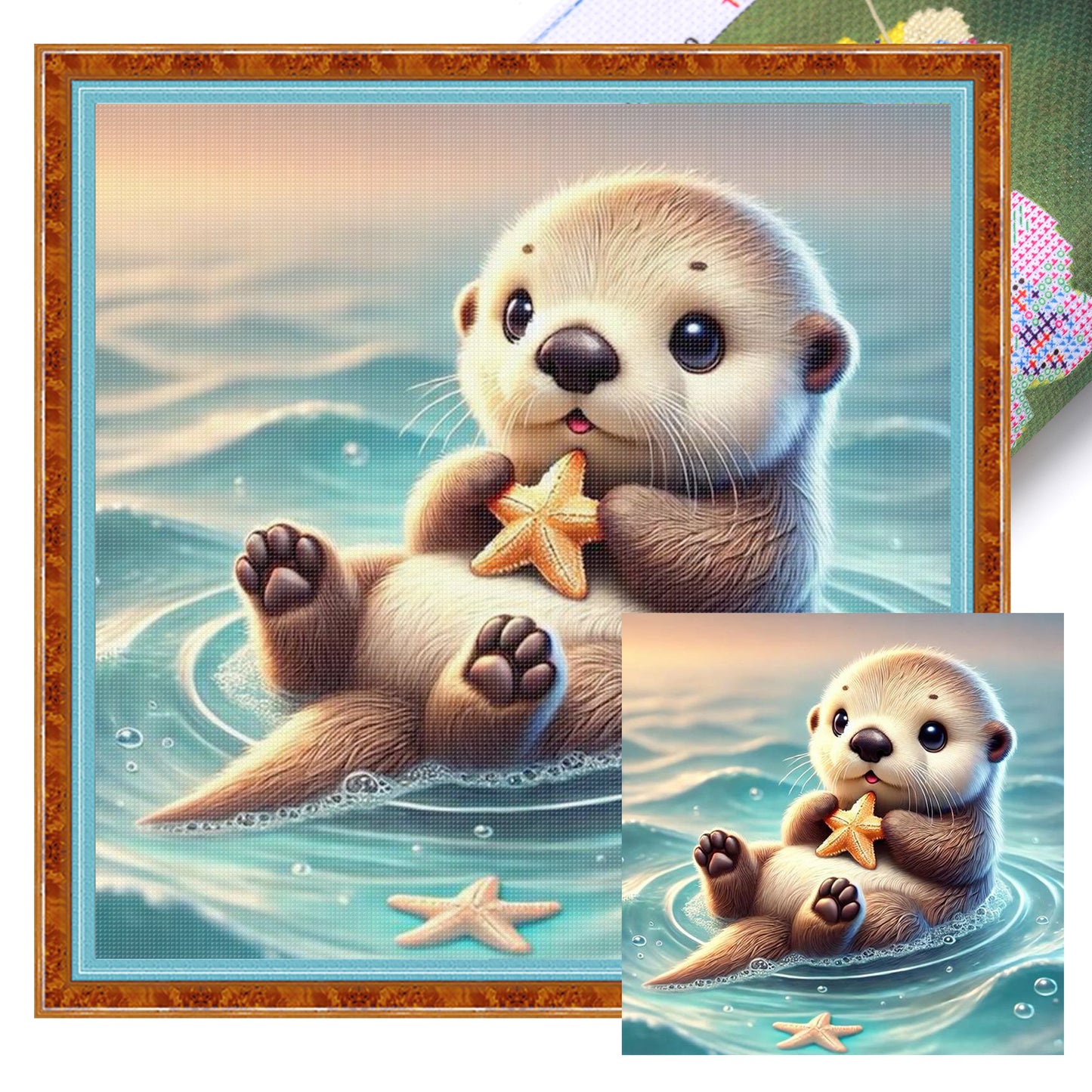 Animal - Full 11CT Stamped Cross Stitch 40x40CM - Yishu