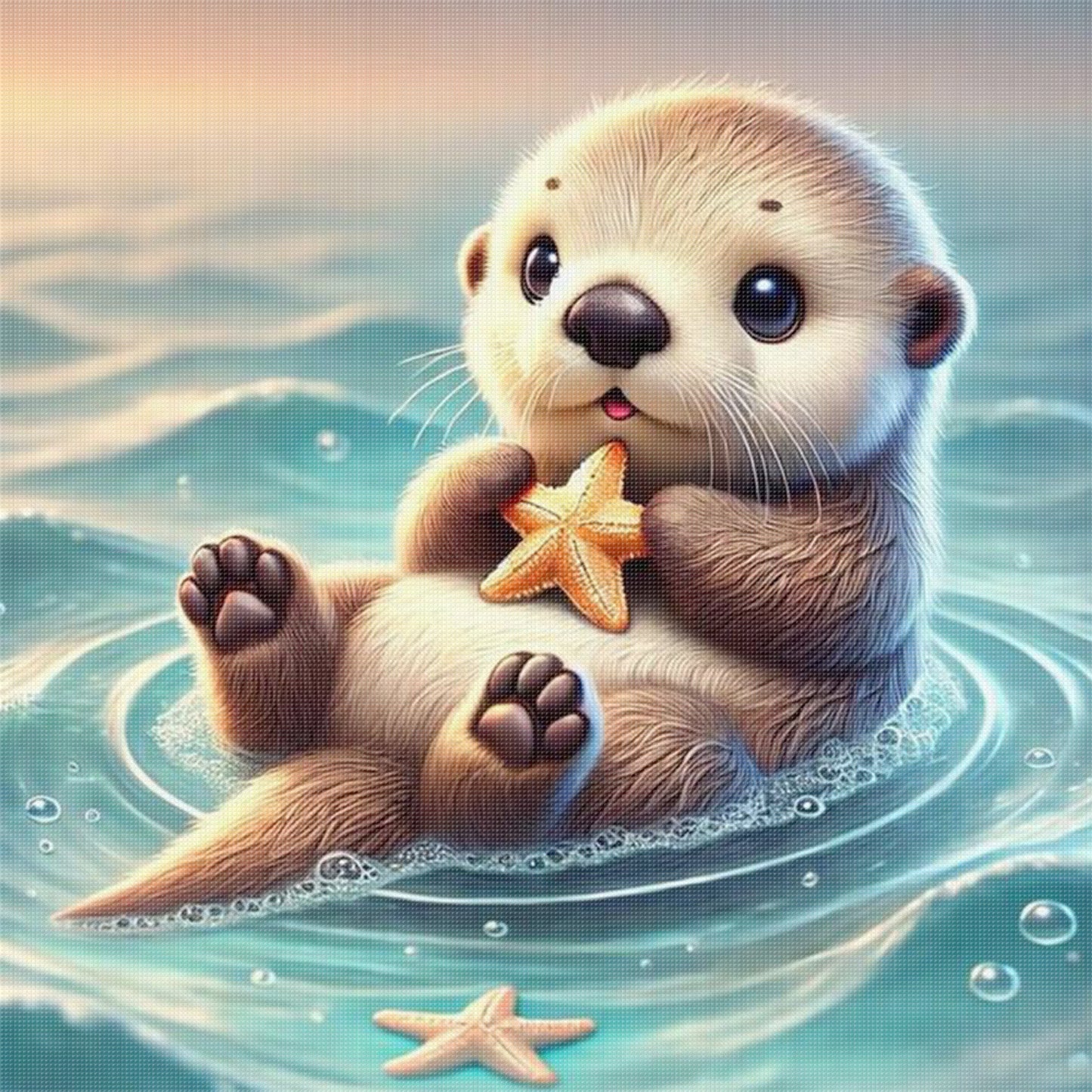 Animal - Full 11CT Stamped Cross Stitch 40x40CM - Yishu