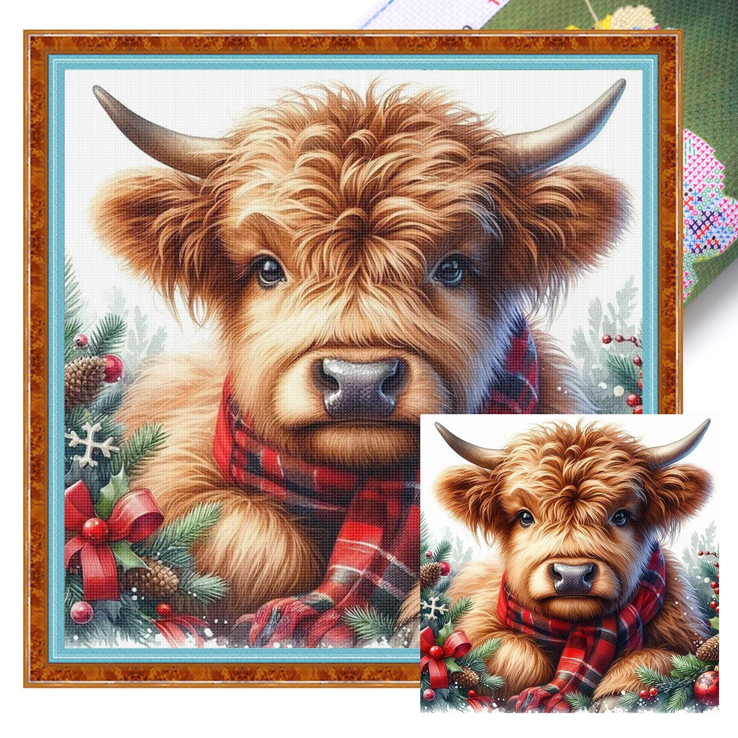 Consume Cattle - Full 11CT Stamped Cross Stitch 40x40CM - Yishu
