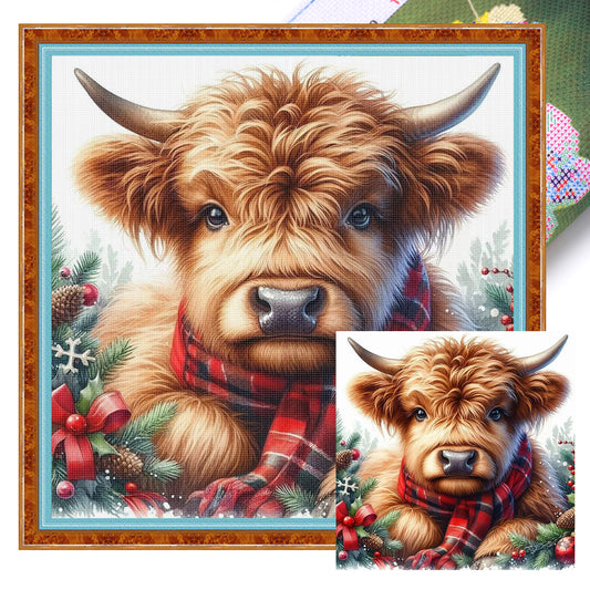 Consume Cattle - Full 11CT Stamped Cross Stitch 40x40CM - Yishu
