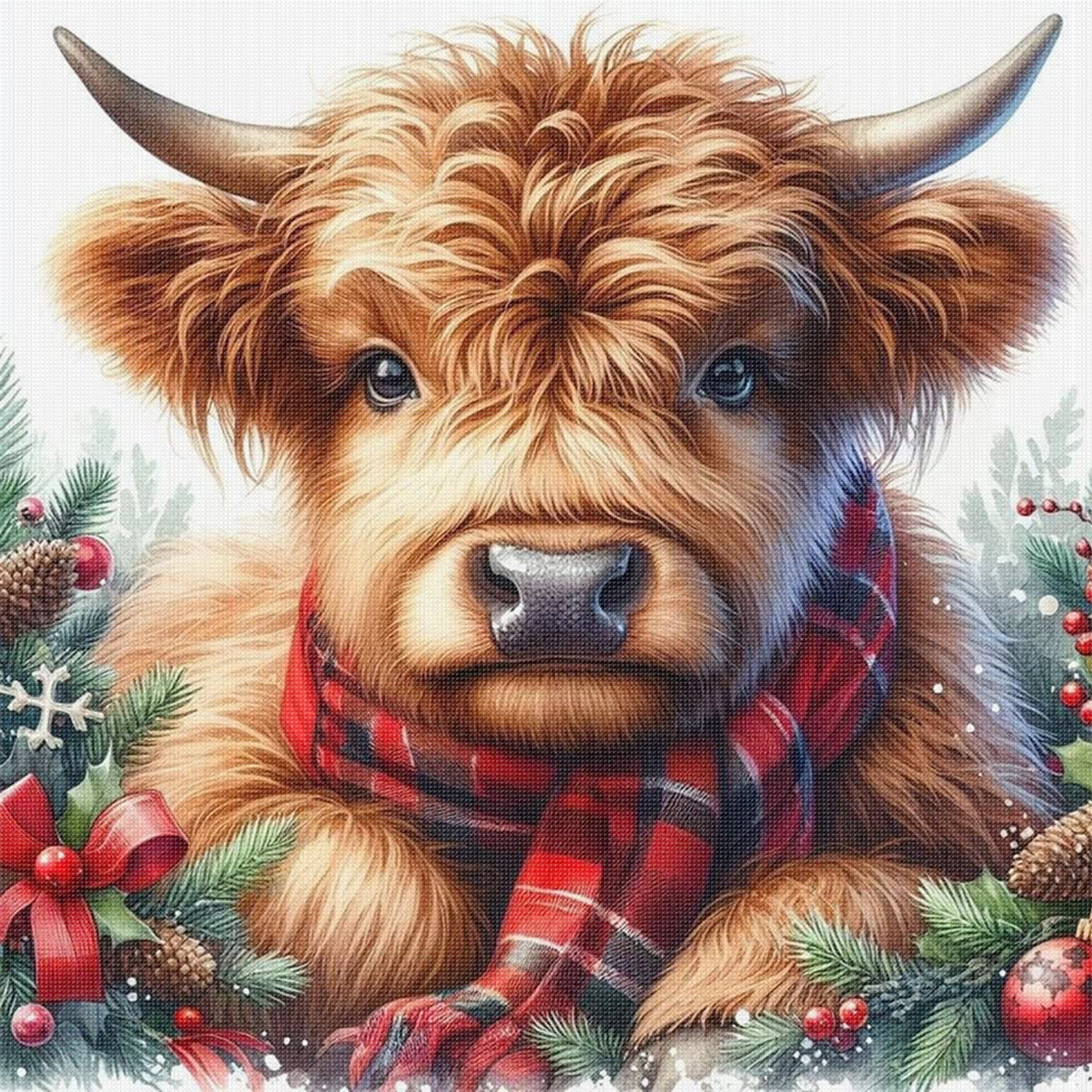 Consume Cattle - Full 11CT Stamped Cross Stitch 40x40CM - Yishu