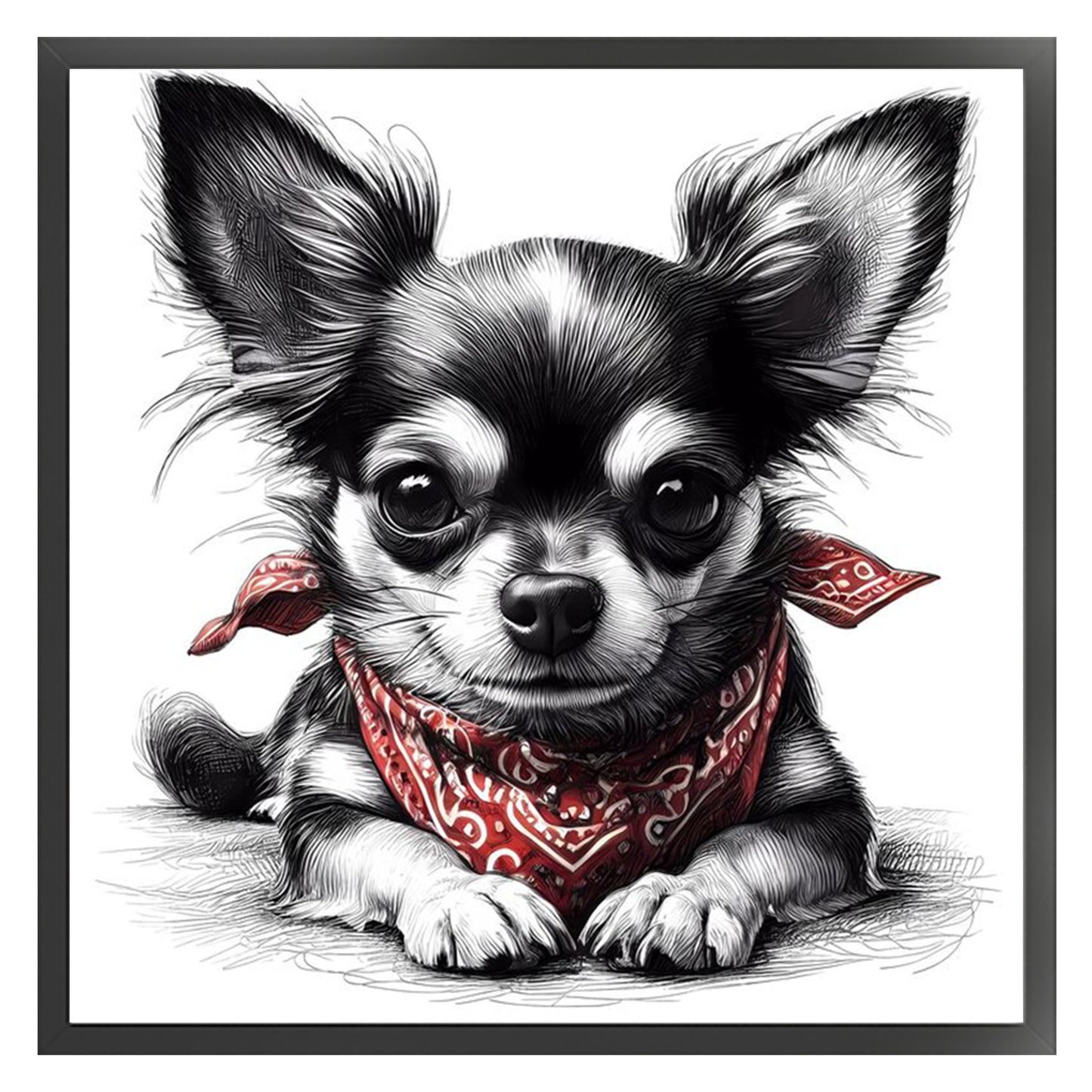 Dog - Full 11CT Stamped Cross Stitch 40x40CM - Yishu