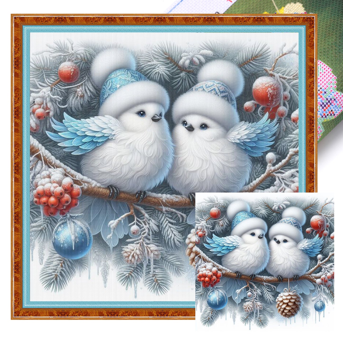 Birdie - Full 11CT Stamped Cross Stitch 40x40CM - Yishu