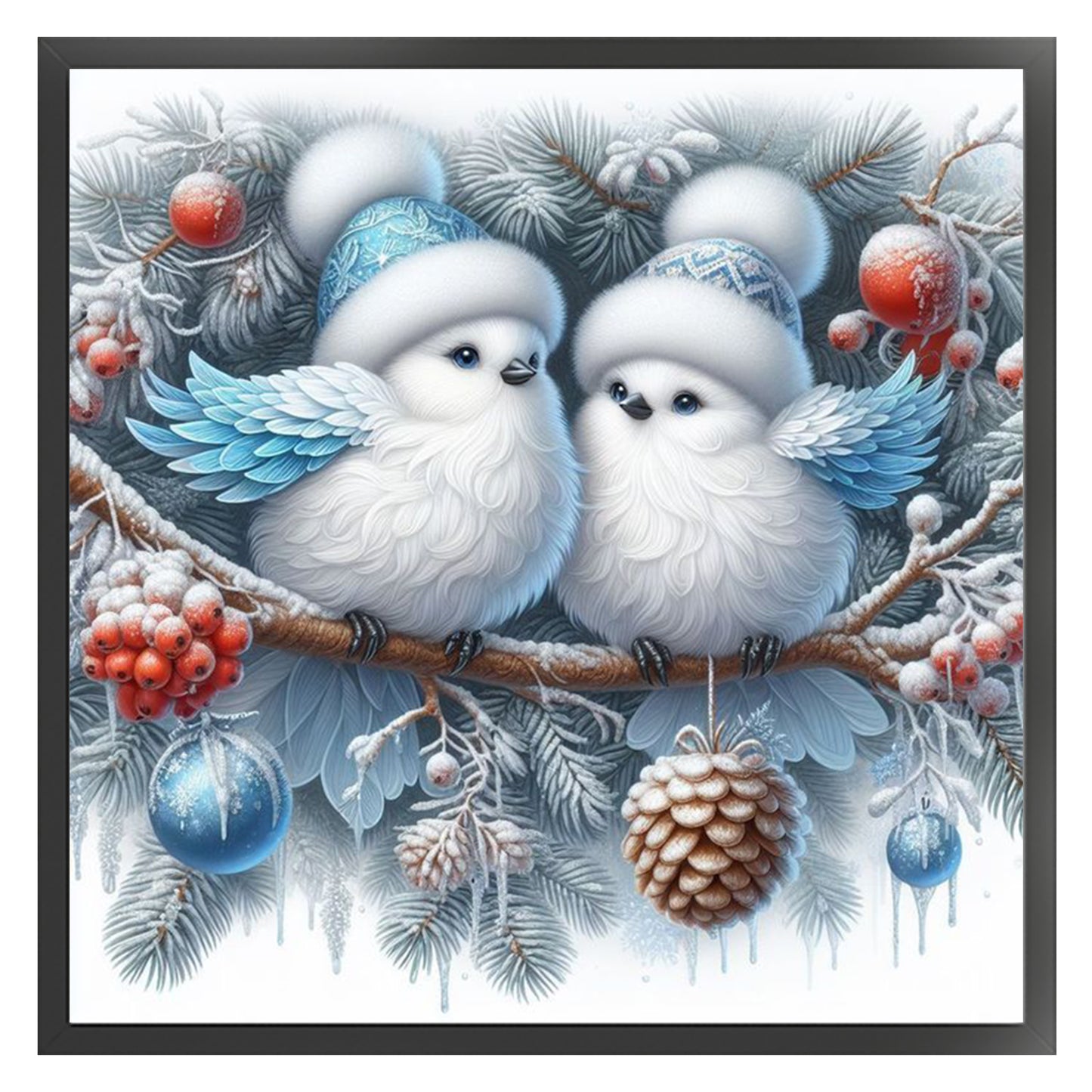 Birdie - Full 11CT Stamped Cross Stitch 40x40CM - Yishu