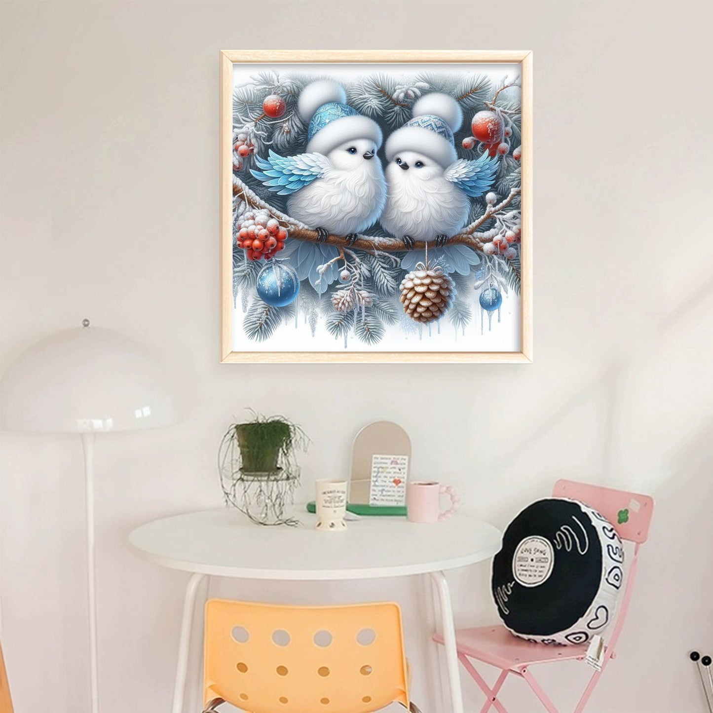 Birdie - Full 11CT Stamped Cross Stitch 40x40CM - Yishu