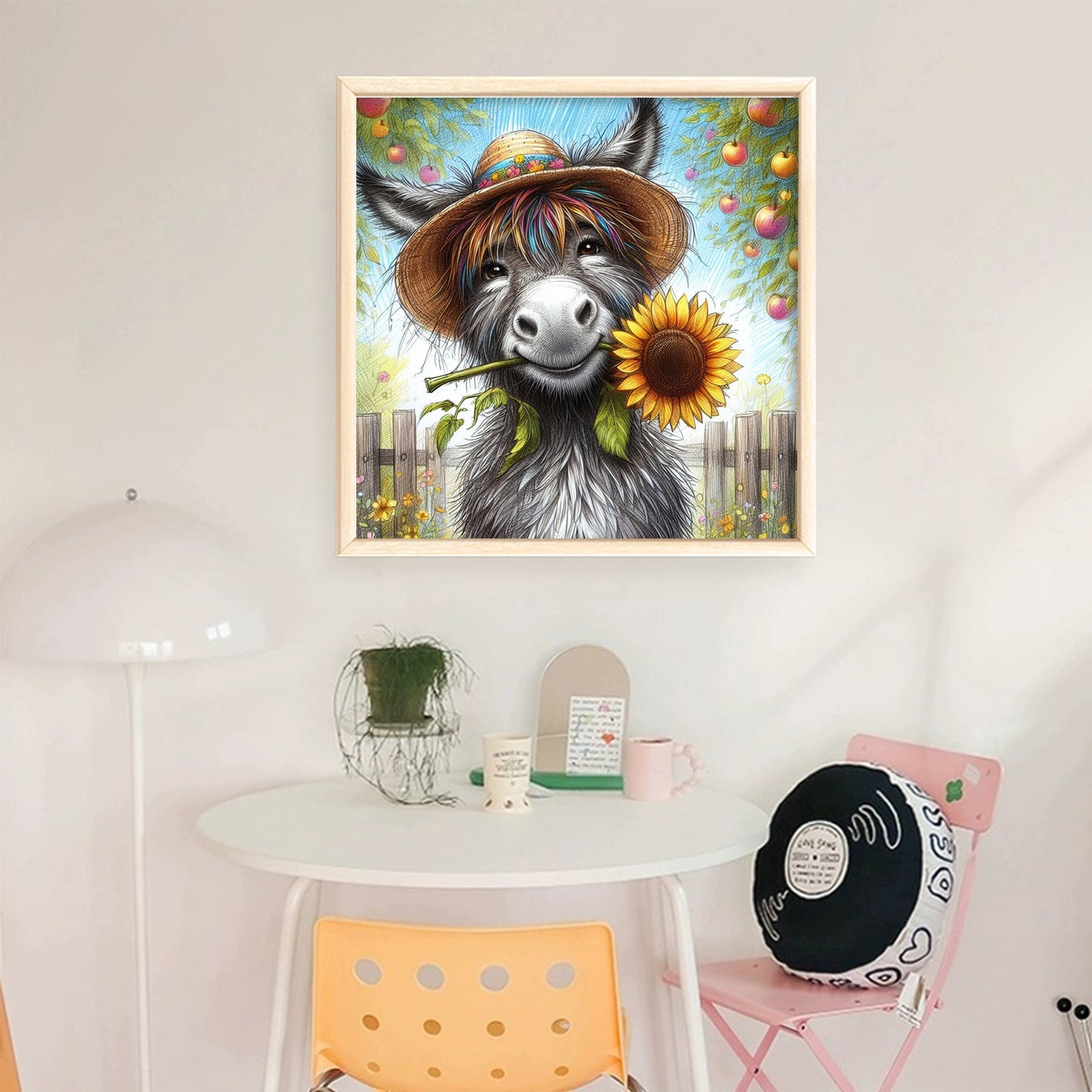 Donkey - Full 11CT Stamped Cross Stitch 40x40CM - Yishu