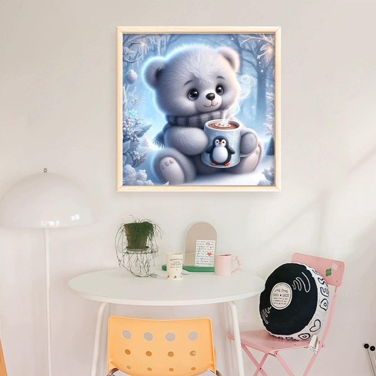Bear - Full 11CT Stamped Cross Stitch 40x40CM - Yishu