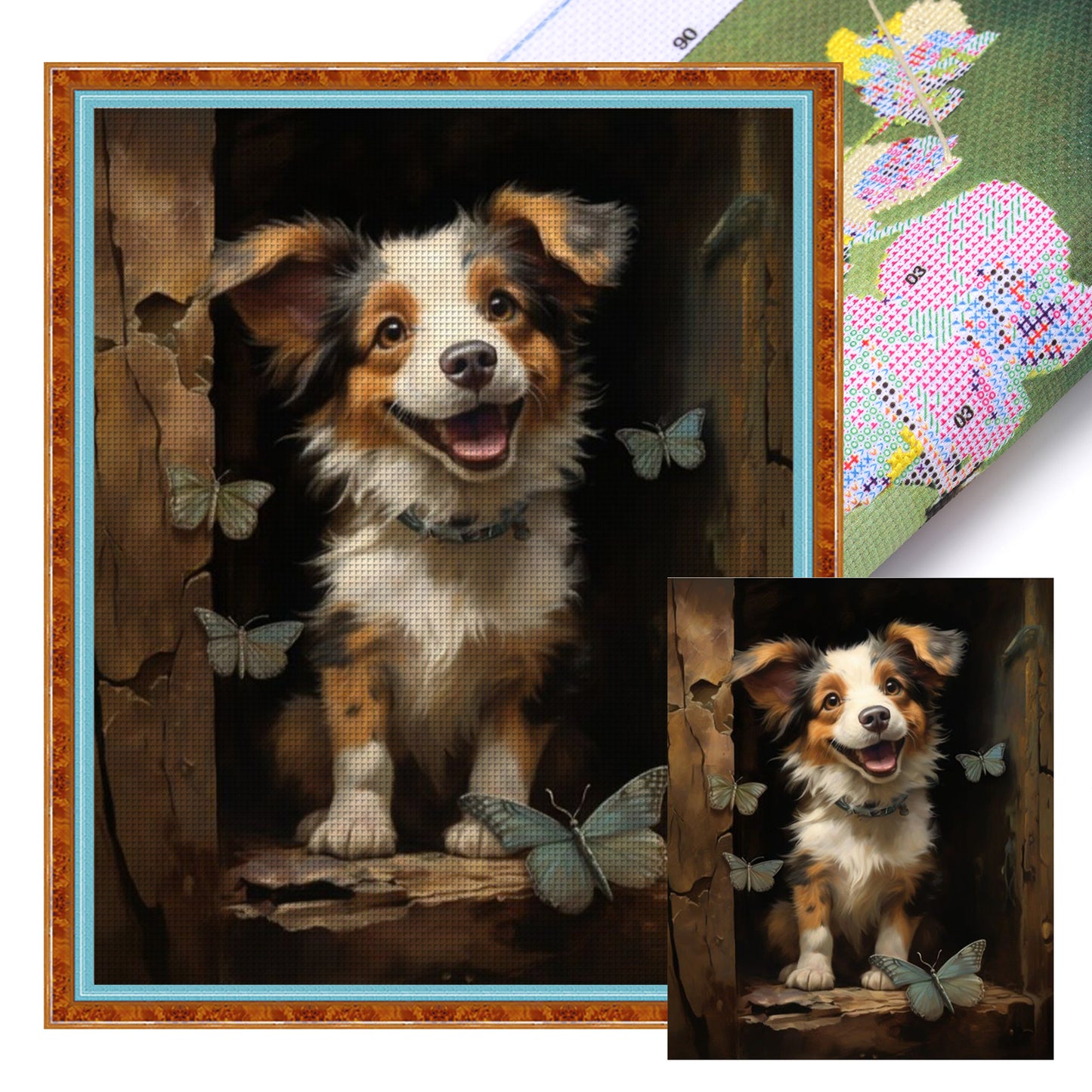 Dog - Full 11CT Stamped Cross Stitch 40x50CM - Huacan