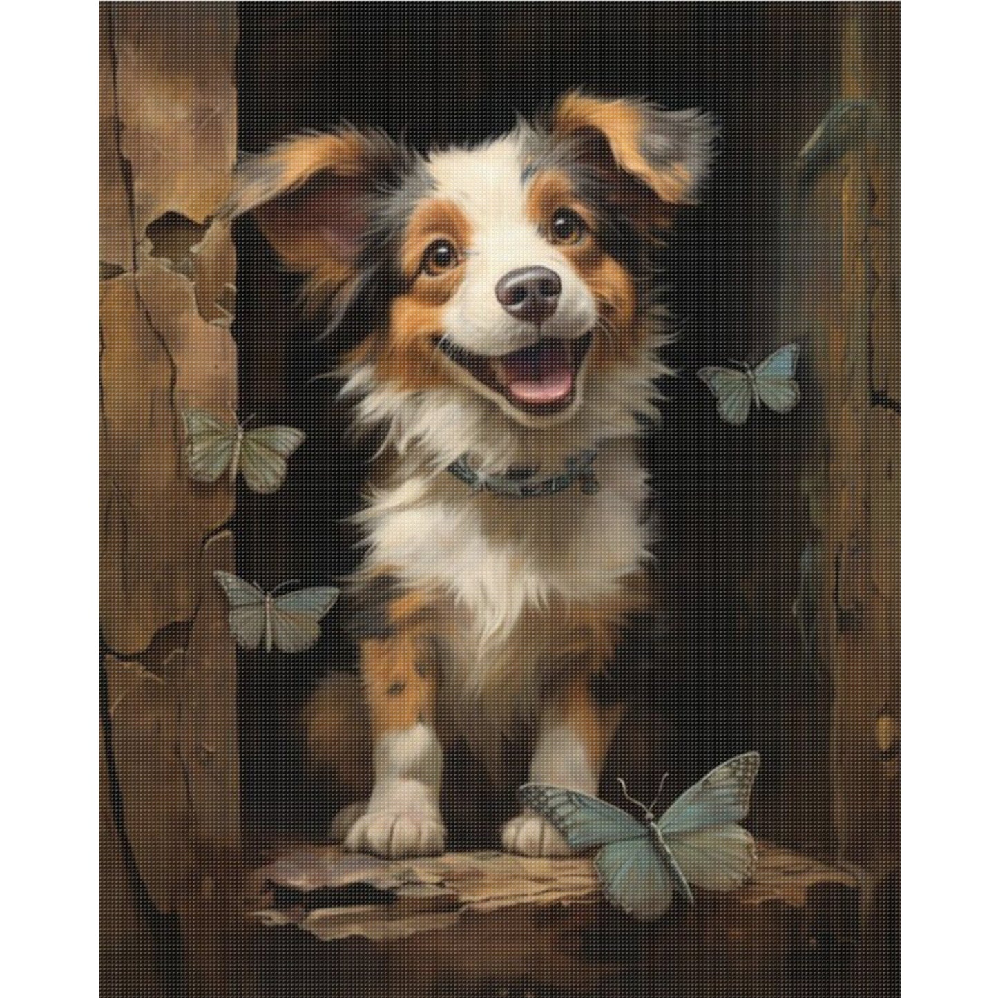 Dog - Full 11CT Stamped Cross Stitch 40x50CM - Huacan