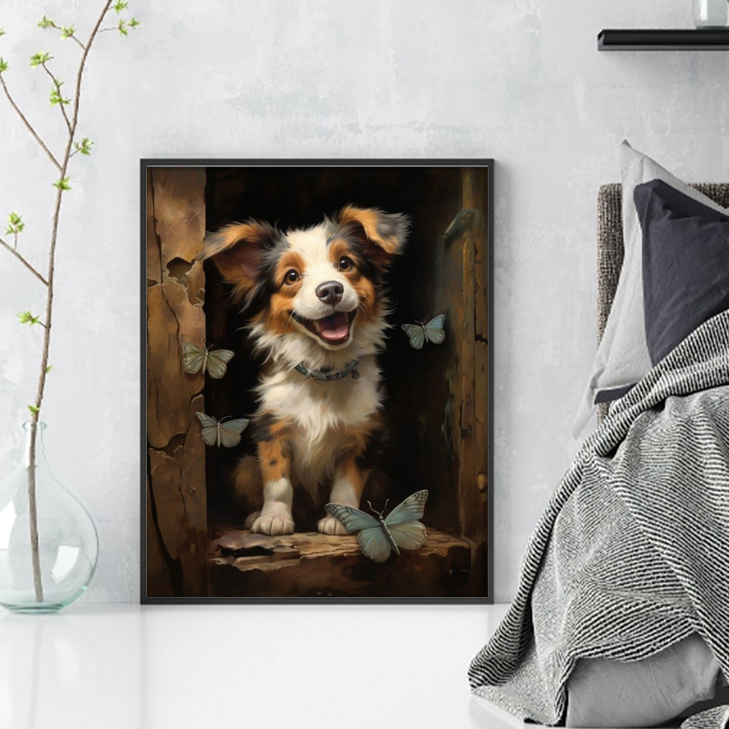 Dog - Full 11CT Stamped Cross Stitch 40x50CM - Huacan