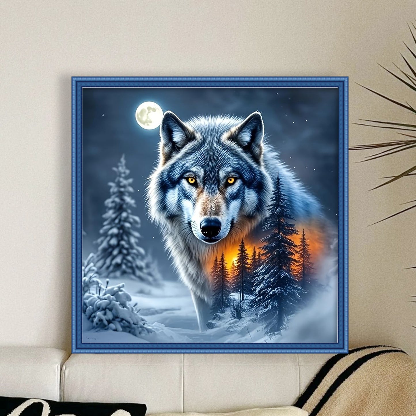 Wolf - Full 11CT Counted Cross Stitch 40x40CM - Yishu