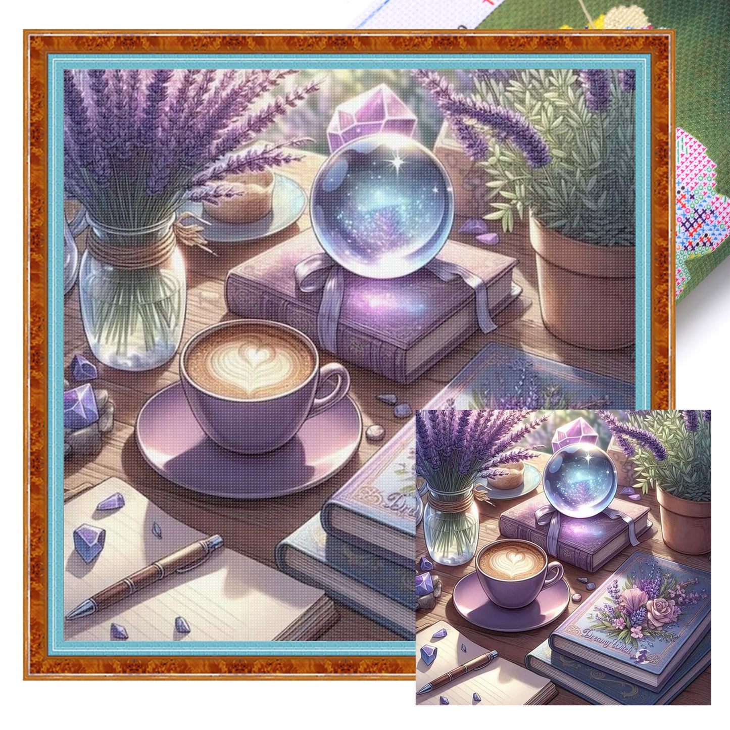 Crystal Ball - Full 11CT Stamped Cross Stitch 40x40CM - Yishu